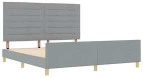 Estrutura de Cama vidaXL Cinza Claro 180x200 cm Tecido
