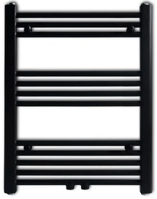 Aquecedor toalhas casa de banho liso 600 x 764 mm preto