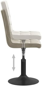Cadeiras de jantar giratórias 4 pcs veludo cinzento-claro