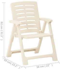 Cadeiras de jardim 4 pcs plástico branco