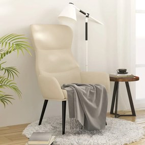 vidaXL Cadeira de descanso tecido cor creme