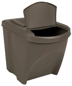 Caixotes do lixo empilháveis 3 pcs 75 L polipropileno cinzento