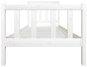 Estrutura de cama 90x200 cm madeira maciça branco