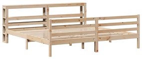 Cama sem colchão 200x200 cm madeira de pinho maciça