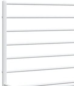 Estrutura de cama com cabeceira e pés 160x200 cm metal branco