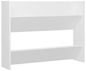 Sapateiras de parede 2 pcs 80x18x60 cm contraplacado branco
