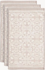 Toalhas em algodão felpudo jacquard Tile De Pip, conjunto de 3