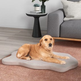 Cama para cães grandes com suporte viscoelástico tapete impermeável com capa removível 110 x 66 x 5 cm Bege