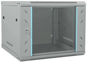 vidaXL Armário de Rede com armazenamento Cinzeto 60 x 60 x 50 cm Aço