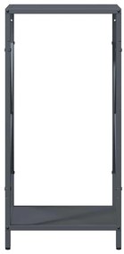 Suporte para lenha 34x25x70 cm aço laminado a frio antracite