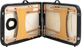 Marquesa de Massagem Dobrável Marquesa com Altura Ajustável 67-92cm Desenho Ergonómico Fácil de Transportar 210x81x67-92 cm Preto