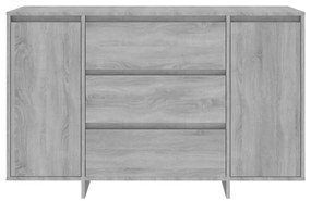 Aparador Endy com 3 Gavetas de 120 cm - Cinzento - Design Moderno