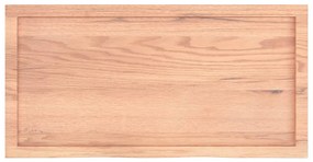 Bancada p/ WC 100x50x(2-6) cm madeira maciça tratada castanho