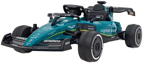 Carro elétrico para Crianças 12V 4 motores Formula 1 Aston Martin Rodas Espuma EVA, assento couro ecológico Carga até 30 kg Verde