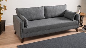 Sofá de 3 Lugares Bella – Cinzento – 208 cm x 85 cm x 81 cm