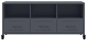 Móvel de TV 100,5x39x43,5 cm aço antracite