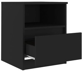 Mesa de cabeceira 40x40x50 cm derivados de madeira preto