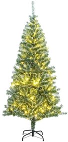 vidaXL Árvore Natal artificial c/ 300 luzes LED e flocos de neve 180cm