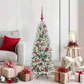 vidaXL Árvore de Natal Artificial com 150 LEDs Branco 120 cm