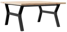 Mesa de centro estrutura em Y 90x90x45,5 cm pinho/aço