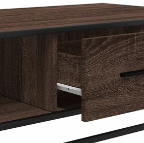 Mesa centro 100x57x35 cm deriv. madeira/metal carvalho castanho