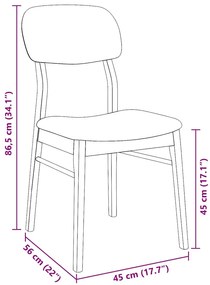 Cadeiras de jantar com almofadões 2 pcs madeira maciça branco