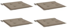 Almofadões p/ cadeiras de jardim 4 pcs oxford cinza-acastanhado