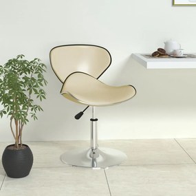 vidaXL Banco de bar couro artificial cor creme
