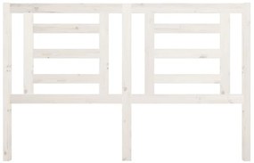 Cabeceira de cama 156x4x100 cm pinho maciço branco