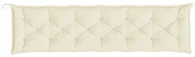 Almofadão p/ banco de jardim 200x50x7 cm tecido oxford creme