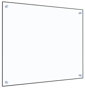 vidaXL Painel anti-salpicos cozinha 70x60 cm vidro temp. transparente