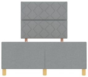 Cama de tecido cinza-claro vidaXL 120x190 cm