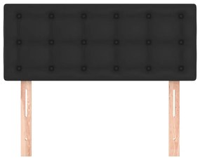 Cabeceira de cama couro artificial 100x5x78/88 cm preto