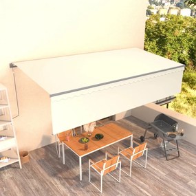 Toldo retrátil automático com estore 6x3 m cor creme