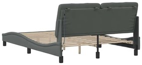 Estrutura de cama com LED sem colchão 120x200 cm tecido