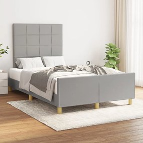 vidaXL Estrutura de cama sem colchão 120x200 cm tecido cinzento-claro