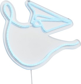 Candeeiro de parede néon azul Incl. LED - Paperplane