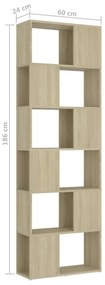 Estante/divisória 60x24x186 cm contraplacado carvalho sonoma