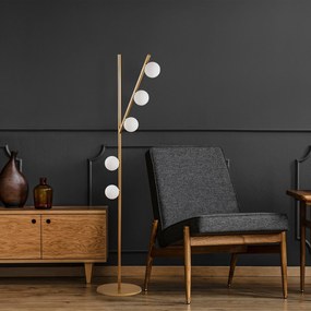 Candeeiro de Pé Domino – Dourado – 31 x 52 x 167 cm