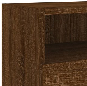 Móvel parede p/ TV 100x30x30cm deriv. madeira carvalho castanho