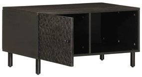 Mesa de centro 80x50x40 cm madeira de mangueira maciça preto