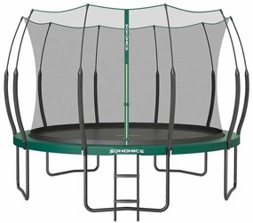 Trampolim Ø 366 cm com fecho de correr verde selva