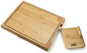 Balança de cozinha digital + placa de bambu