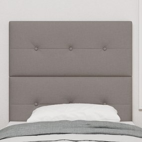 Cabeceira vidaXL Botão Almofadada Taupe 100 cm Tecido