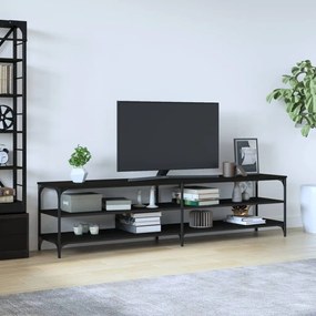 Móvel para TV 200x30x50 cm derivados de madeira/metal preto