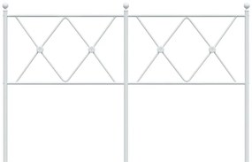 Cabeceira de cama 140 cm metal branco