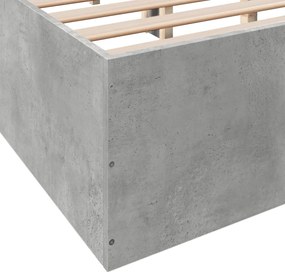 Estrutura de cama 160x200 cm derivados de madeira cinza cimento