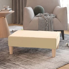 vidaXL Apoio de pés tecido 78x56x32 cor creme