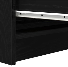 Aparador 80x35x99 cm derivados de madeira carvalho preto