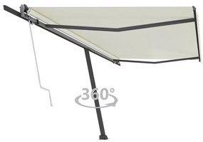 vidaXL Toldo automático independente 500x300 cm cor creme